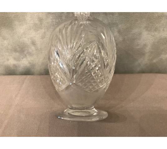Carafe en cristal de Saint Louis modèle Chantilly d'époque 19 ème