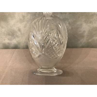 Carafe en cristal de Saint Louis modèle Chantilly d'époque 19 ème