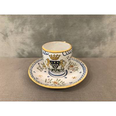 Small cup and Quimper's earthenware cup