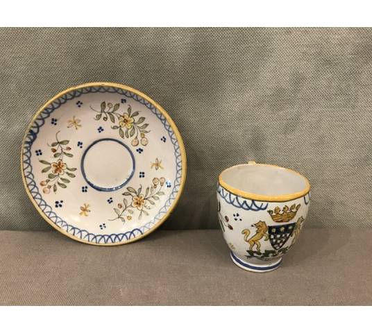 Small cup and Quimper's earthenware cup