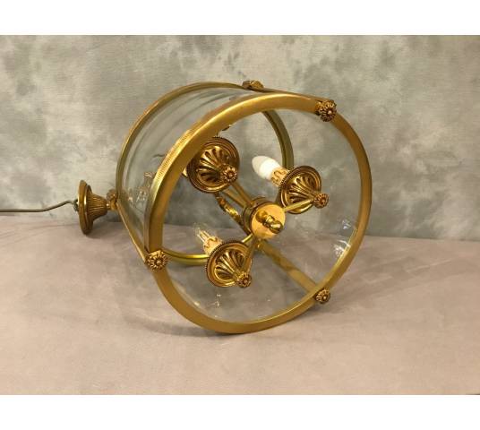 Louis XVI-style bronze Lanterne with 3 lights XXth