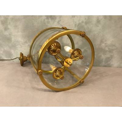 Louis XVI-style bronze Lanterne with 3 lights XXth