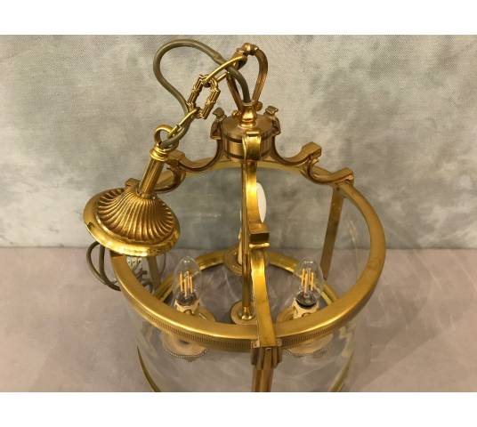 Louis XVI-style bronze Lanterne with 3 lights XXth