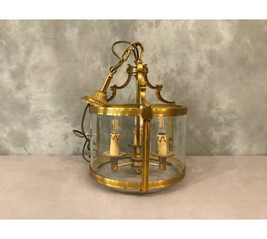 Louis XVI-style bronze Lanterne with 3 lights XXth