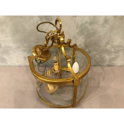 Louis XVI-style bronze Lanterne with 3 lights XXth