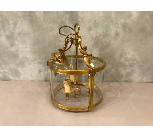 Louis XVI-style bronze Lanterne with 3 lights XXth