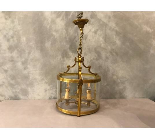 Louis XVI-style bronze Lanterne with 3 lights XXth