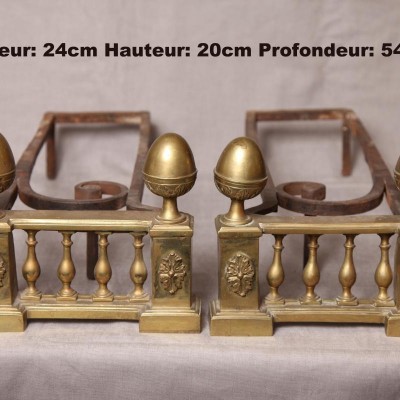 Pair of ancient bronze caterpillars Louis XVI Directory 18 th