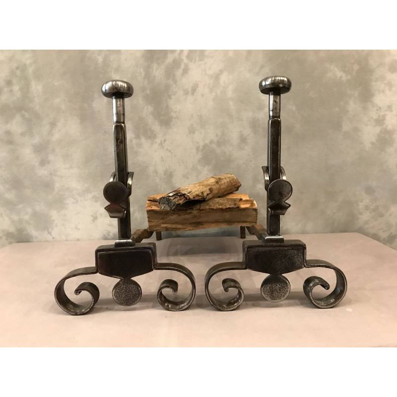 Pair of ancient wrought iron kennels 18 th