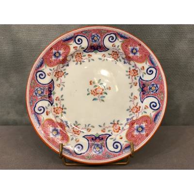 Beautiful Minton porcelain plate of epoch 19 th decor of flowers