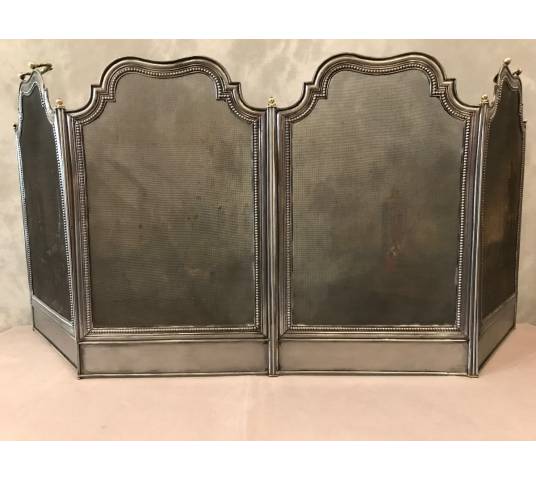 Pare fire of antique iron fireplace 19 th of style LOUIS XVI