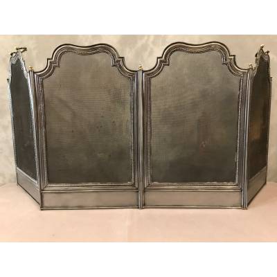 Pare fire of antique iron fireplace 19 th of style LOUIS XVI