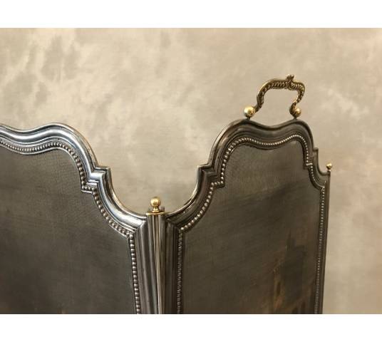 Pare fire of antique iron fireplace 19 th of style LOUIS XVI