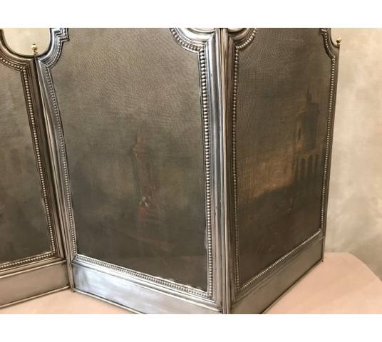 Pare fire of antique iron fireplace 19 th of style LOUIS XVI