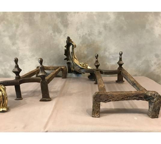 Beautiful pair of vintage bronze channels Louis XV 18 th