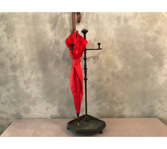serviteur de cheminée ancien  en fer noirci d'époque 19 ème