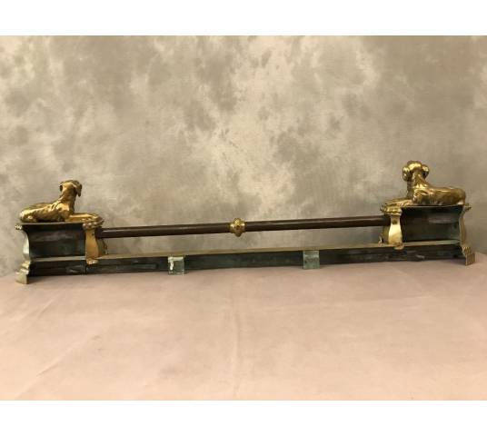 Beautiful fireplace bar, period bronze fireplace 19 th