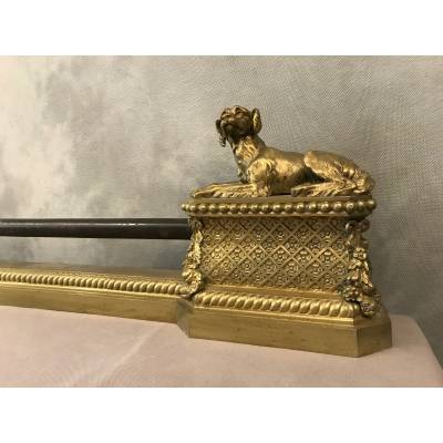 Beautiful fireplace bar, period bronze fireplace 19 th