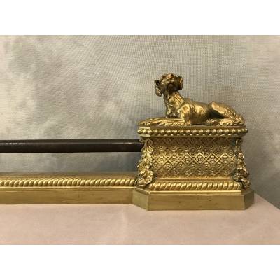 Beautiful fireplace bar, period bronze fireplace 19 th