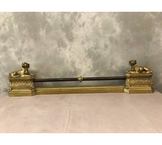 Beautiful fireplace bar, period bronze fireplace 19 th