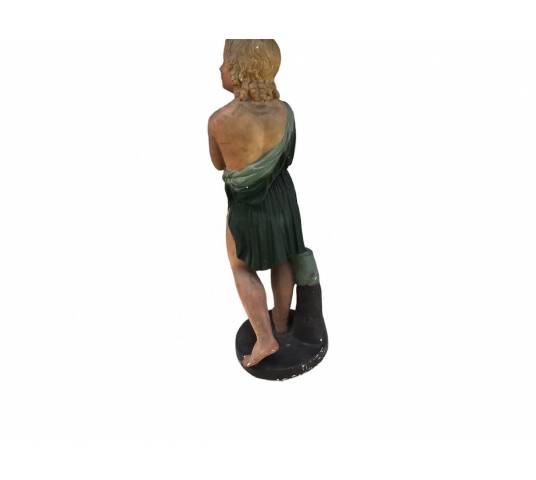 Statuette of a young woman in plaster painted around 1940