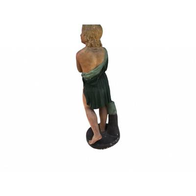 Statuette of a young woman in plaster painted around 1940