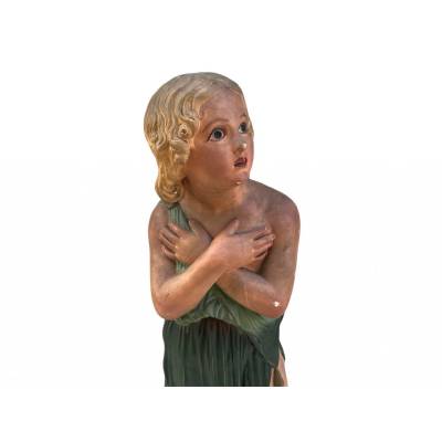 Statuette of a young woman in plaster painted around 1940