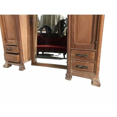 Bedroom set of one bed plus one frame Art Nouveau