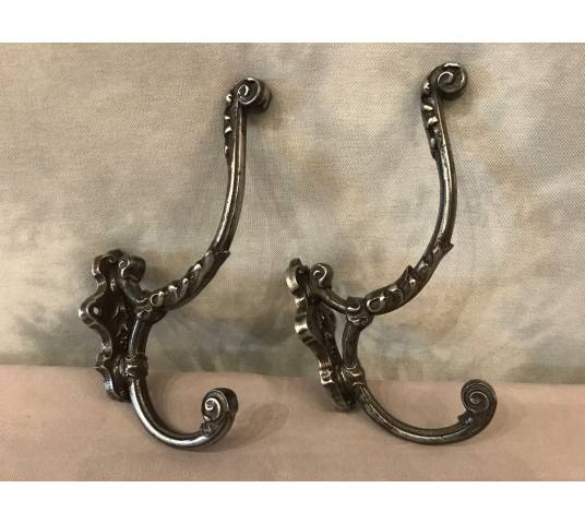 2 polished cast iron and period varnish 19 th