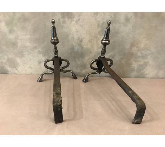 Pair of Louis XIV-era iron tracks