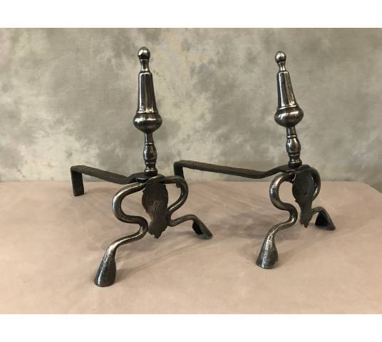 Pair of Louis XIV-era iron tracks