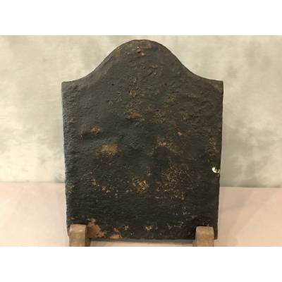 Petite plaque de cheminée en fonte d'époque 18 ème