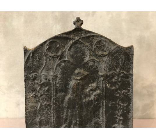 Small chimney plate in vintage cast iron 18 th