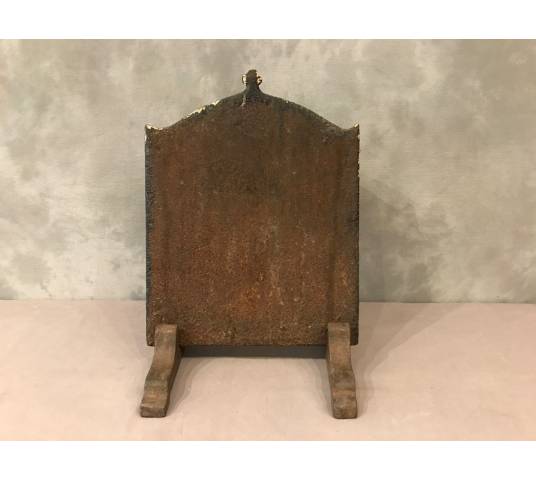 Small chimney plate in vintage cast iron 18 th