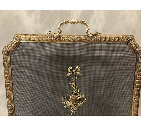 Era bronze chimney screen 19 th of Louis XVI style