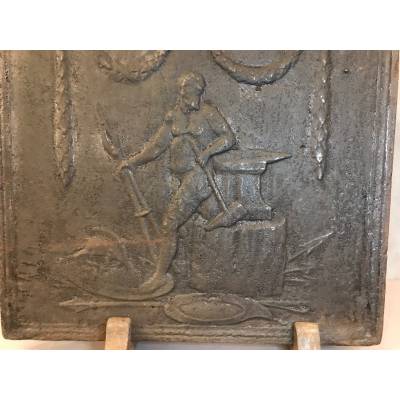 Plaque de cheminée ancien d'époque fin 18 ème