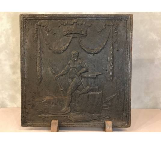 Plaque de cheminée ancien d'époque fin 18 ème