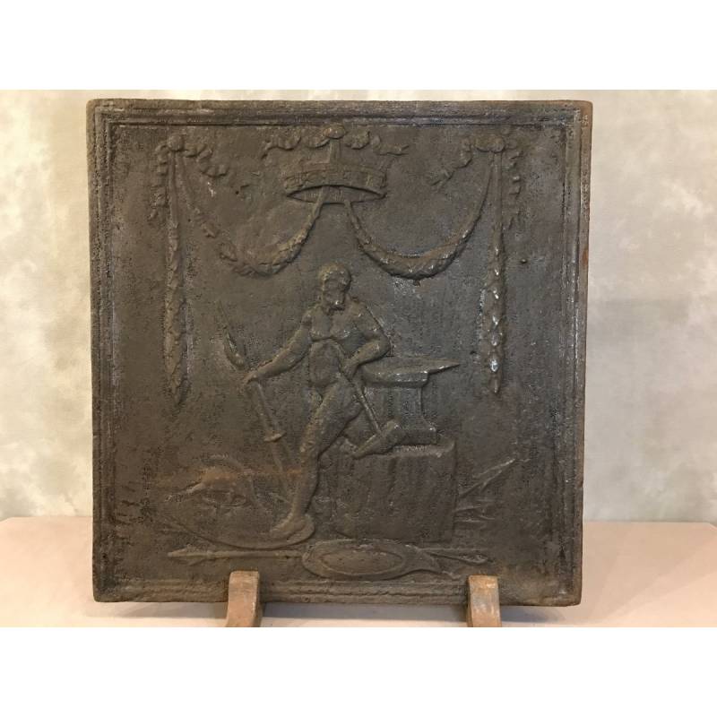 Plaque de cheminée ancien d'époque fin 18 ème