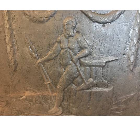 Plaque de cheminée ancien d'époque fin 18 ème