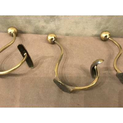 Set of 3 polished brass-era brass 19 th Louis Philippe