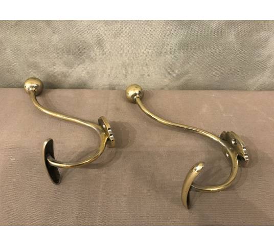 Pair of paters, gate made of vintage brass cakes 19 th