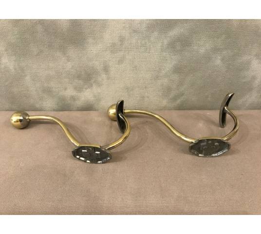 Pair of paters, gate made of vintage brass cakes 19 th