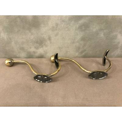 Pair of paters, gate made of vintage brass cakes 19 th