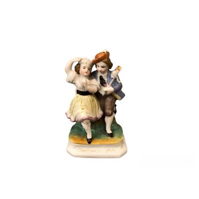 Petit groupe en porcelaine Allemande d'époque 19 ème