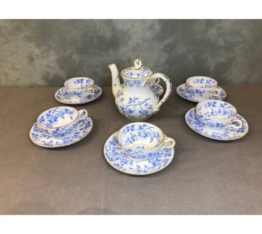 Sarreguemines porcelain tea service set 19 th