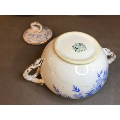 Sarreguemines porcelain tea service set 19 th