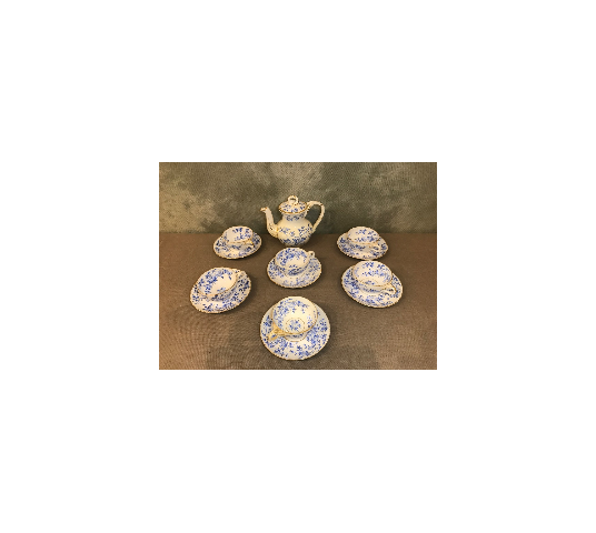 Sarreguemines porcelain tea service set 19 th