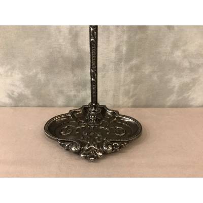 Beau servant of a fireplace in cast iron and bronze of epoch 19 th