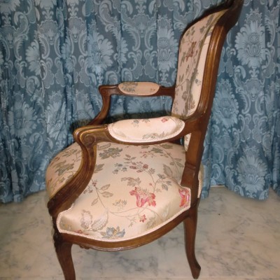 Pair of Louis XV armchairs 19 th in beech