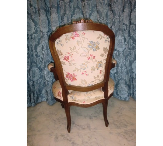 Pair of Louis XV armchairs 19 th in beech